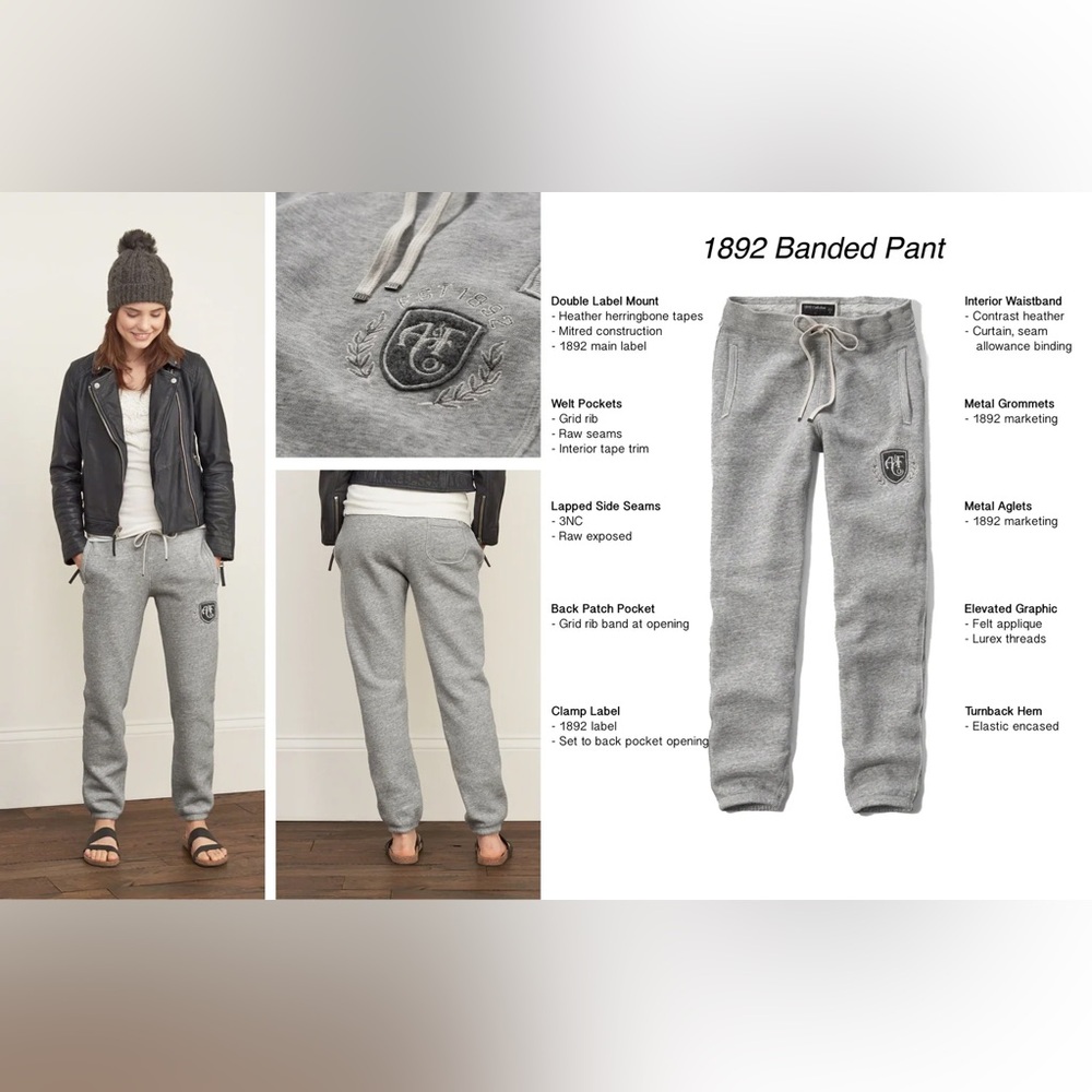 Y2K Abercrombie & Fitch 1892 Collection Banded Pant